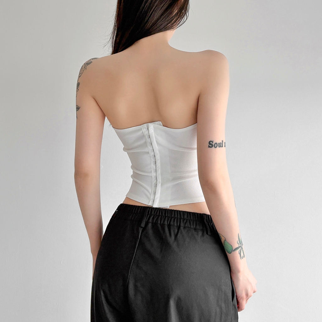 Bộ hai mảnh ngọt ngào Cutenew Áo Vest quây xẻ tà không đều + Quần dài ống rộng eo cao dành cho nữ thời trang phong cách đa năng