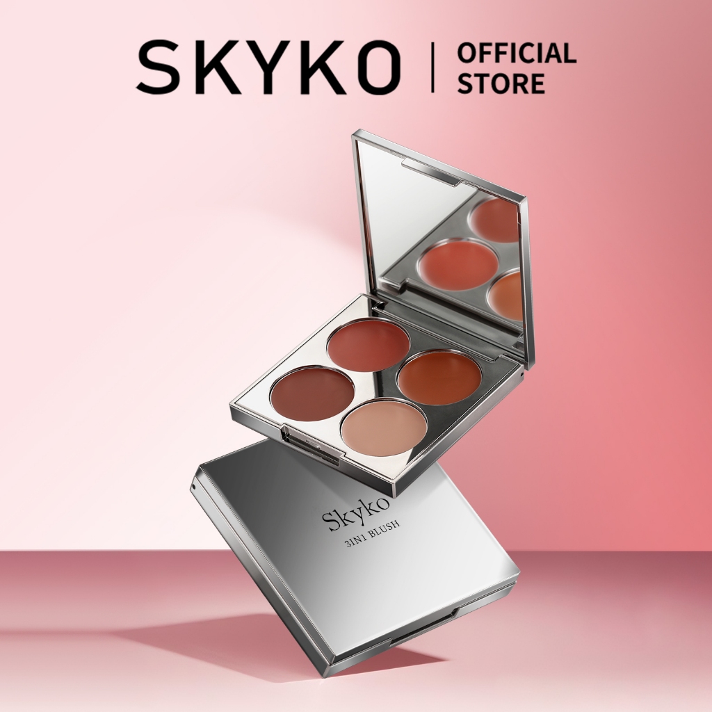 Kem má hồng SKYKO 4 TRONG 1 Màu sắc cao Muti-use Cho Cheek & Môi & Mắt