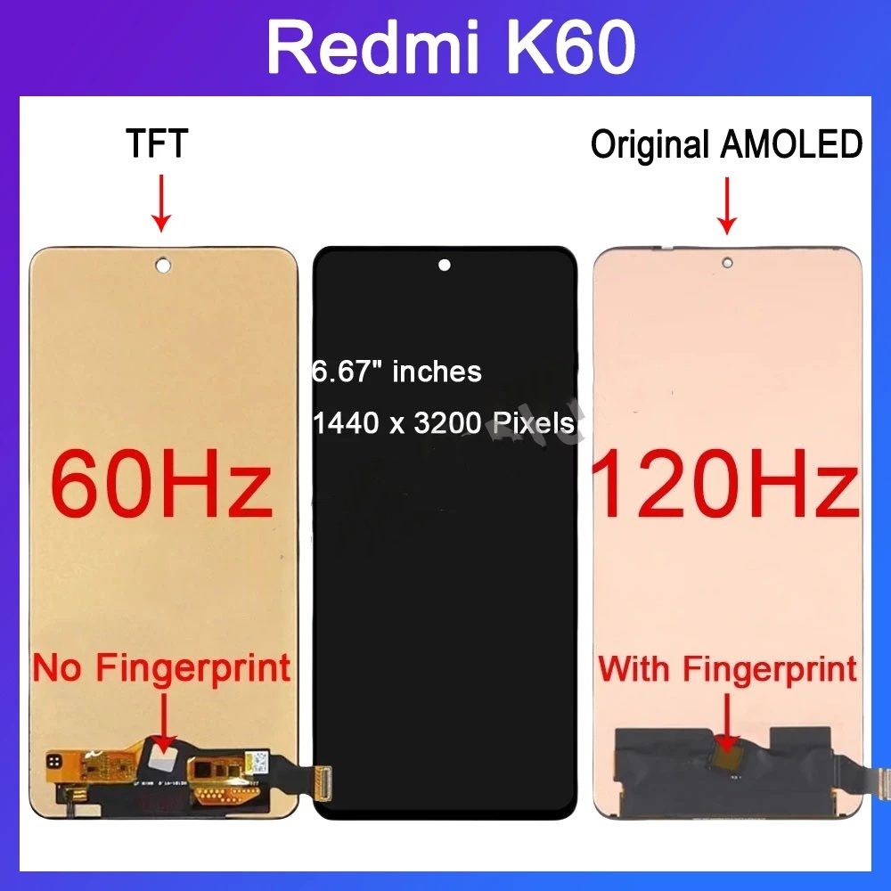 TFT Cho Redmi K60 K60 Pro K60 Ultra Màn Hình LCD Thay Thế Màn Hình Cảm Ứng