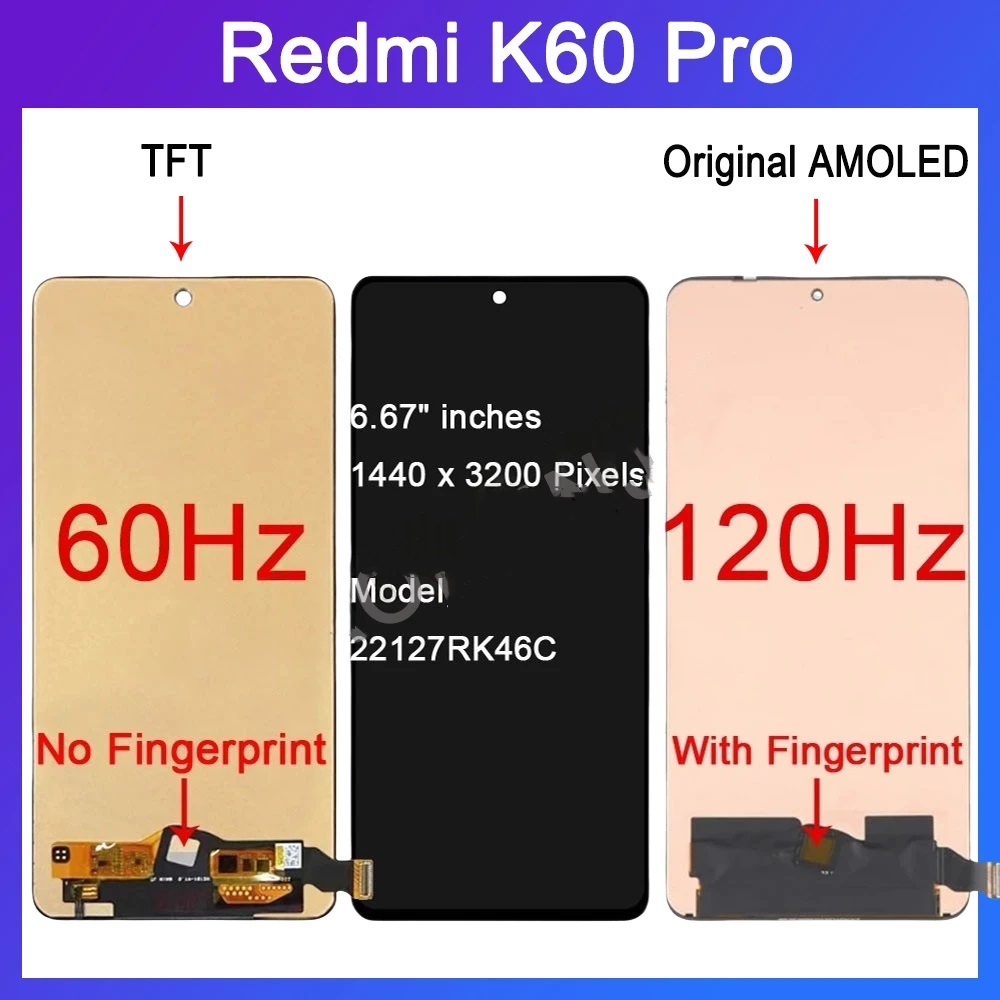 TFT Cho Redmi K60 K60 Pro K60 Ultra Màn Hình LCD Thay Thế Màn Hình Cảm Ứng
