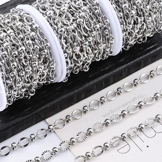 Hạt dây xích hình bầu dục chống nước, không phai màu, phụ kiện DIY làm vòng tay, vòng cổ trang sức