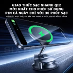 chính hãng LISEN QI2 Giá đỡ điện thoại từ tính ô tô xoay 360 độ Kiêm Sạc Nhanh Không Giá đỡ điện thoại chân không sạc không dây ô tô thoại gắn taplo kính lái trên ô tô giá đỡ điện thoại chân không để bàn làm việc — ảnh 2