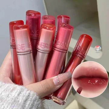 Son Lì Son kem Gege bear tông màu hổ phách chống dính lâu trôi cao cấp/Son kem Lì Gege bear Thấm Nước Chống Khô Mịn Nhung Chống nội địa trung