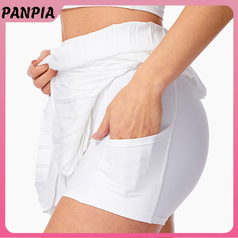 PANPIA-Thời Trang Thường Ngày Cao Cấp Nhanh Khô Giải Trí Quần Vợt Chạy Bộ Thể Dục Thể Thao Xếp Ly Váy Giả Hai Mảnh HEVN
