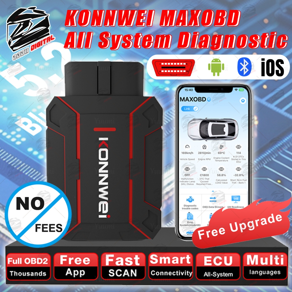 KONNWEI MAXOBD OBD2 Toàn Hệ Thống Công Cụ Chẩn Đoán Ô Tô BT 5.2 iOS ...