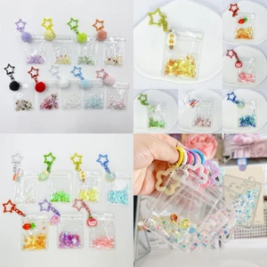 Túi Bảo Quản Mặt Dây Chuyền Hiển Thị Ngôi Sao Hairball Móc Khóa PVC Trong Suốt Mini Búp Bê Móc Khóa Hoạt Hình Dễ Thương Quà Tặng Ngoài Trời