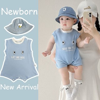 Quần áo mềm mại và thoải mái cho bé trai bé gái Cotton màu xanh dễ thương (0-24 tháng)