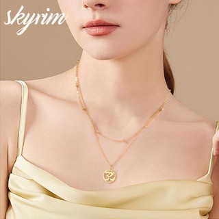 SKYRIM Thép Không Gỉ Om Biểu Tượng Mặt Dây Chuyền Vòng Cổ Phụ Kiện Trang Sức Thời Trang Cho Nam Giới Và Phụ Nữ