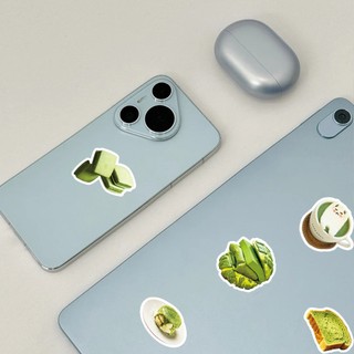 Bộ 50 Màu Xanh Lá Cây INS Phong Cách Matcha Món Tráng Miệng Hoạt Hình Miếng Dán DIY Notebook Hành Lý Laptop Miếng Dán