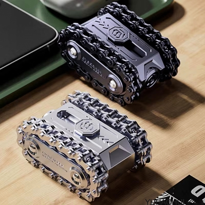 1 Edc Xe Tăng Ratchet Fidget Con Lăn Từ Thẻ Đẩy Cơ Khí Dây Xích Bánh Răng Xoay Tấm Đẩy Giảm Áp Đồ Chơi Kim Loại Đầu Ngón Tay Con Quay Hồi Chuyển Đồ Chơi