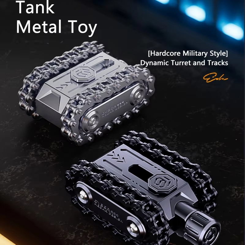 1 Edc Xe Tăng Ratchet Fidget Con Lăn Từ Thẻ Đẩy Cơ Khí Dây Xích Bánh Răng Xoay Tấm Đẩy Giảm Áp Đồ Chơi Kim Loại Đầu Ngón Tay Con Quay Hồi Chuyển Đồ Chơi
