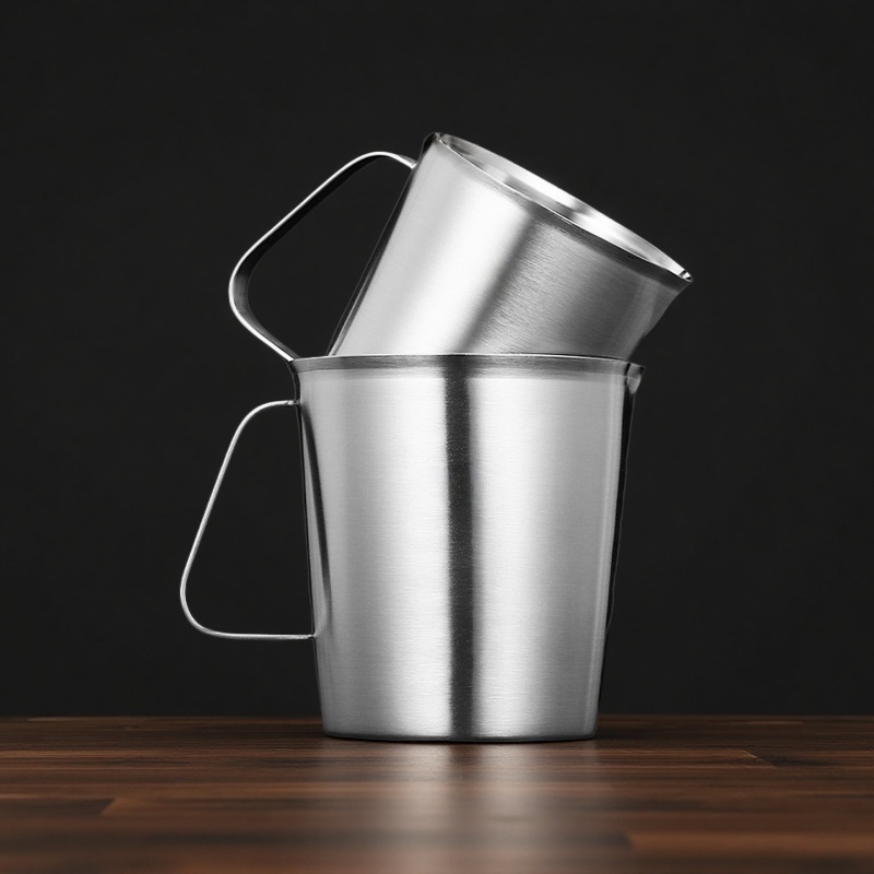 Ca Đong Chất Lỏng Thép Không Gỉ 304 - Dễ Rót, Dễ Đọc - Measuring Cup with Handle & Spout Cho Nhà Bếp & Làm Bánh - Quà Tặng Cho Thợ Làm Bánh (500ml/700ml/1000ml/1500ml/2000ml)​