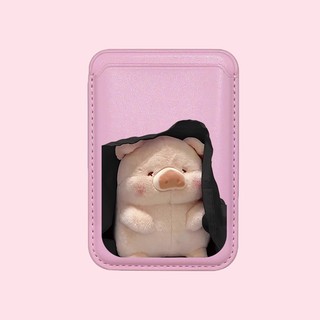 Hộp đựng thẻ ví họa tiết lợn dễ thương cho iPhone 15pro 15promax 14 promax 14promax 14 pro 16 16plus 16 Pro Max 17 pro 17promax 17air