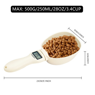 Cân thìa đo kỹ thuật số cho thú cưng, Cân thìa đo thực phẩm, Độ chính xác cao, Màn hình LCD để phân phối thức ăn và gia vị