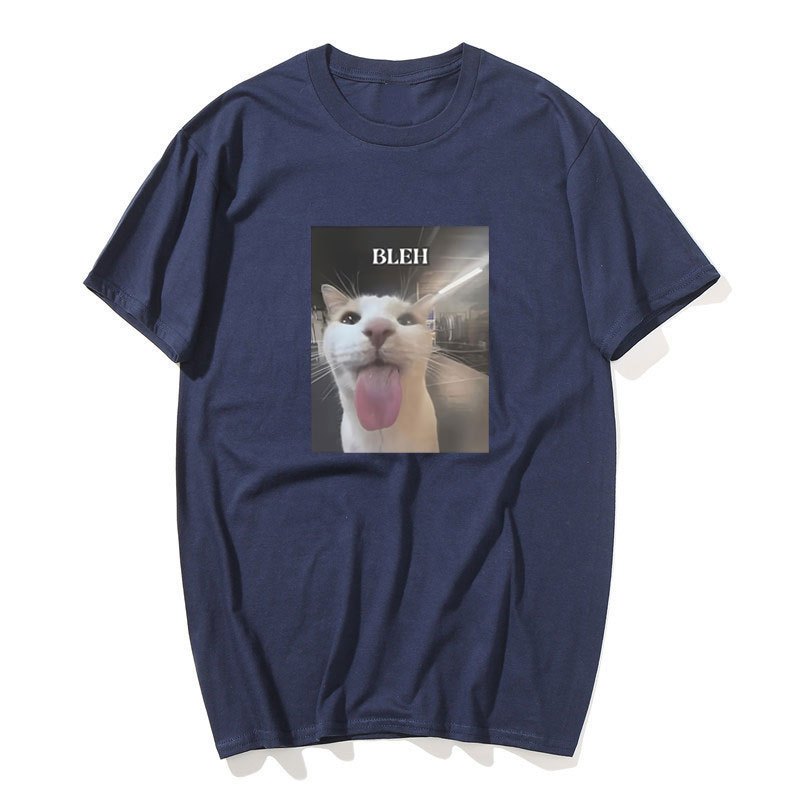 Blem Ngộ nghĩnh Mèo Meme Đồ Họa Áo Nam Nữ Quần Áo Cao Cấp Thời Trang Xu Hướng Áo Thun Mùa Hè Thường Ngày Áo Thun Tay Ngắn