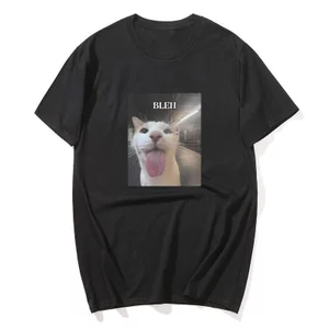 Blem Ngộ nghĩnh Mèo Meme Đồ Họa Áo Nam Nữ Quần Áo Cao Cấp Thời Trang Xu Hướng Áo Thun Mùa Hè Thường Ngày Áo Thun Tay Ngắn