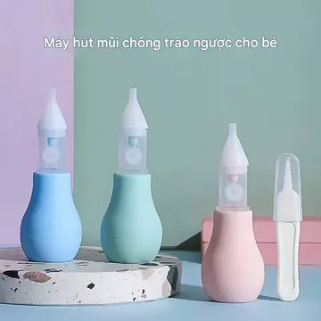 Máy hút mũi cho bé Máy hút mũi silicon chống chảy Máy bơm làm sạch mũi có thể tái sử dụng Hút Mucus Chống dòng chảy mềm mại và an toàn cho trẻ sơ sinh Công cụ chẩn đoán chăm sóc an toàn