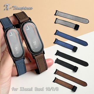 Dây Da Cho Xiaomi Smart Band 8 / 9 / 10 Từ Mi Band 8 9 10 Dây Đeo Chống Thấm Nước Thể Thao Da Dây Đeo