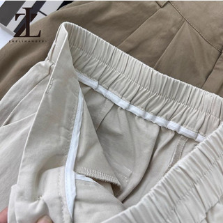 ZHELIHANGFEI Quần short đi làm lưng cao kaki đơn giản dành cho nữ mùa hè mới
