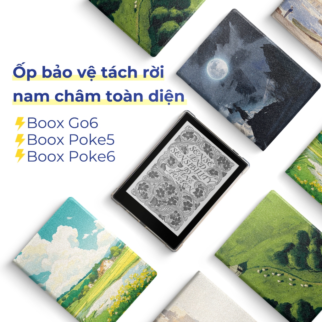 Twosheep Ốp từ tính tách rời cho Boox Go6 / Poke6 / Poke5 – Da PU + Ốp ...