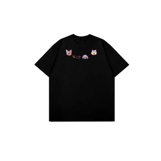 HIIXIIVI Áo thun nữ cotton, dáng oversize baggy, áo phông rộng OOTD 2025