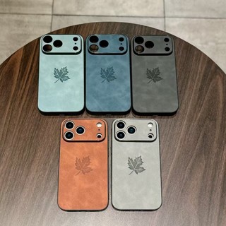 Dành Cho iPhone 17 Pro Max 17 17 Air 17 Pro Ốp Lưng Da Cừu Lá Phong Chống Rơi Và Chống Sốc Bảo Vệ Điện Thoại
