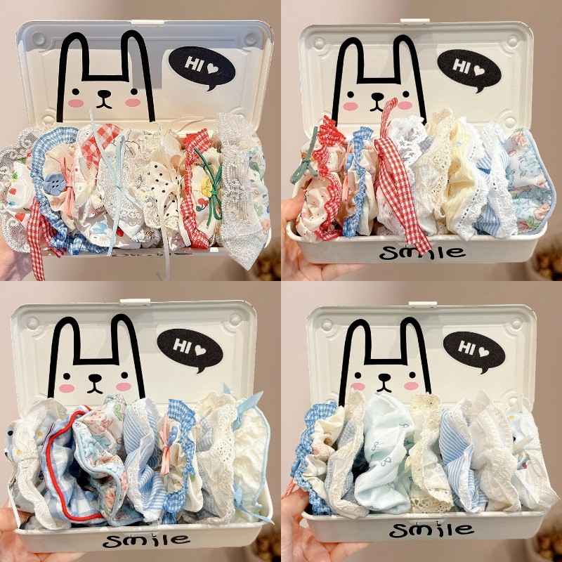 【Scrunchie】Set 10 Dây Buộc Tóc / Cột Tóc Scrunchies To Phồng Đẹp Thời Trang Hàn Quốc - Phụ Kiện Tóc