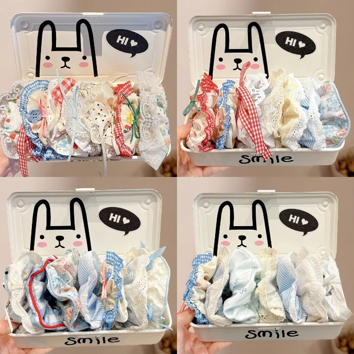 Set 10 Dây Buộc Tóc / Cột Tóc Scrunchies To Phồng Đẹp Thời Trang Hàn Quốc Phụ Kiện Tóc
