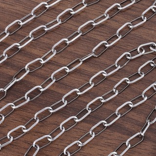 Bán buôn dây chuyền thép không gỉ hình bầu dục, phụ kiện trang sức không phai màu, chống nước
