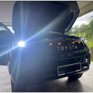 Đèn LED Lưới Tản Nhiệt Trước Cho Xe Toyota HiLux revo Đèn Chạy Ban Ngày Bánh Xe Lông Mày Đèn Cho Xe Bán Tải Offroad 12V