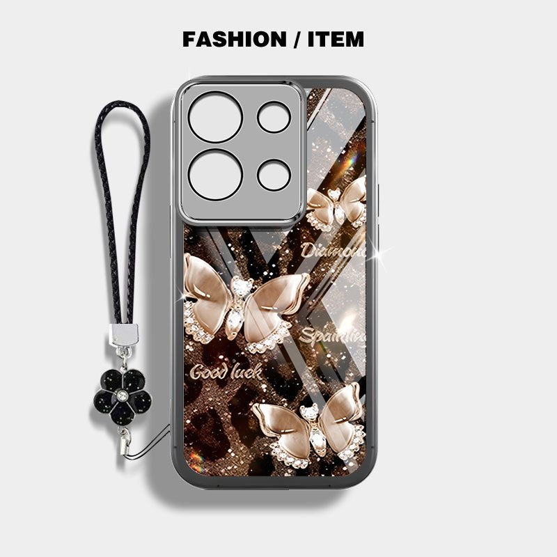 YBD Trong Suốt Ốp Lưng Điện Thoại Infinix Note 30 4G 5G Zero 30 5G Note 40 Pro Plus X6711 X6731 X683B X6716B X6850 X6851 X6851B Da Báo Bướm Niche INS Phong Cách Mới Silicon