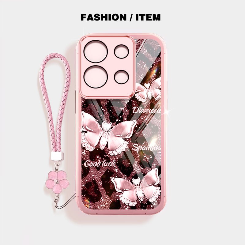 YBD Trong Suốt Ốp Lưng Điện Thoại Infinix Note 30 4G 5G Zero 30 5G Note 40 Pro Plus X6711 X6731 X683B X6716B X6850 X6851 X6851B Da Báo Bướm Niche INS Phong Cách Mới Silicon