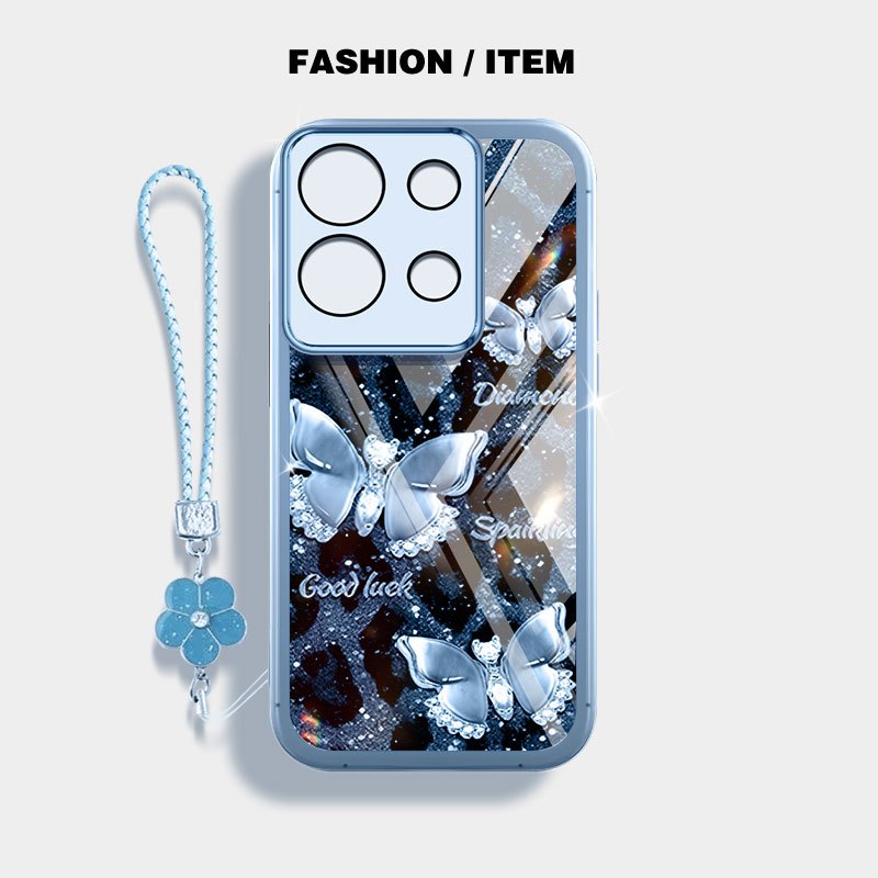 YBD Trong Suốt Ốp Lưng Điện Thoại Infinix Note 30 4G 5G Zero 30 5G Note 40 Pro Plus X6711 X6731 X683B X6716B X6850 X6851 X6851B Da Báo Bướm Niche INS Phong Cách Mới Silicon