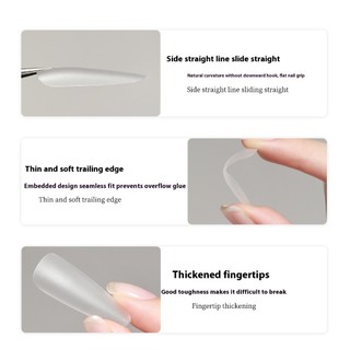 ANNIES Móng Tay Giả Dài Hình Bầu Dục Liền Mạch Miếng Dán Móng Tay Full Miếng Dán Nối Dài Cửa Hàng Móng Tay Chuyên Dụng 300 Chiếc