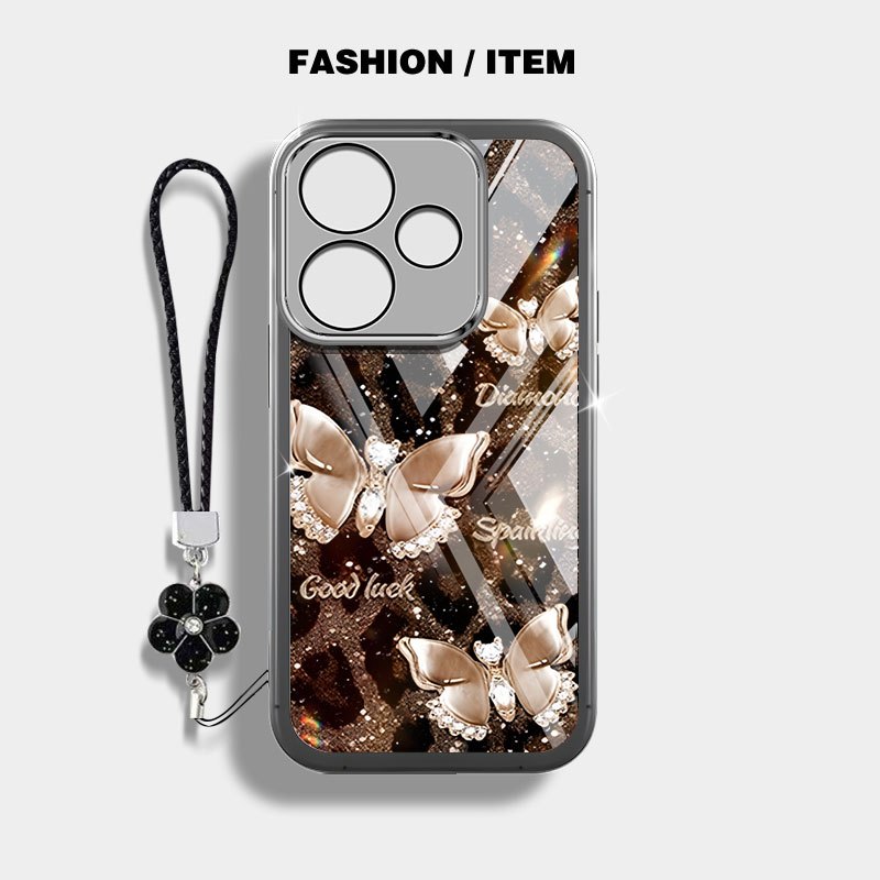 YBD Trong Suốt Ốp Lưng Điện Thoại Redmi 13 13X 4G 5G Xiaomi POCO M6 4G POCO M6 Plus 5G Da Báo Bướm Niche INS Phong Cách Silicon Mới