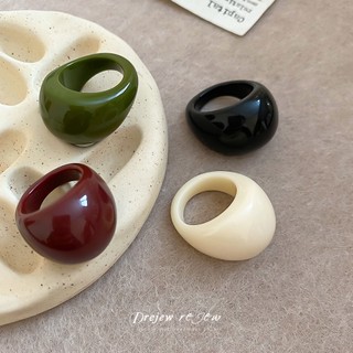 Nhẫn hình học nhựa, style thời trang Châu Âu và Mỹ cho ngón trỏ, cá tính và đơn giản