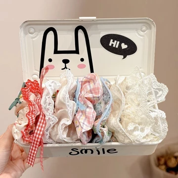 Set 10 Dây Buộc Tóc / Cột Tóc Scrunchies To Phồng Đẹp Thời Trang Hàn Quốc Phụ Kiện Tóc