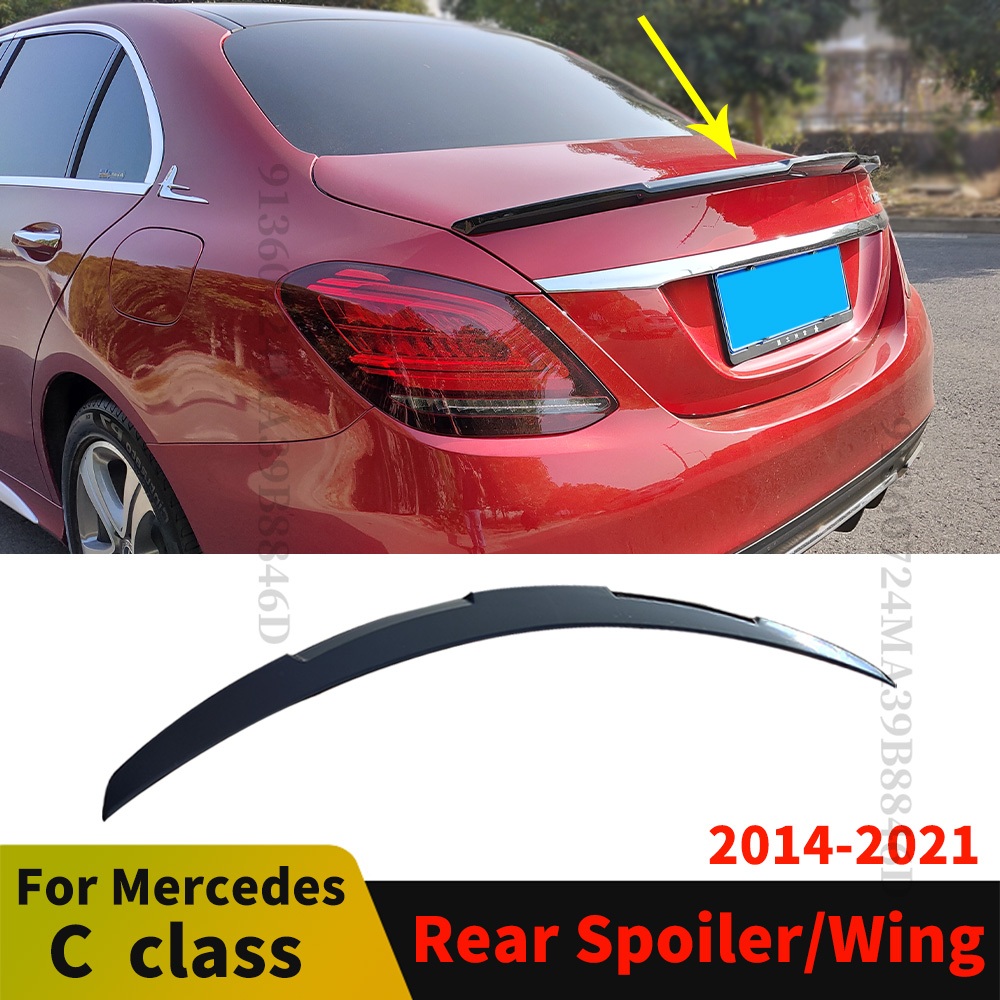 Boot Lip Phía Sau Thể Thao Cánh Gió Điều Chỉnh Phụ Kiện Cho Xe Mercedes W205 Benz C Như C250 C180 C200 C260 C300 2014 2015 2016 2017 2018 2019 2020 2021 Deflector