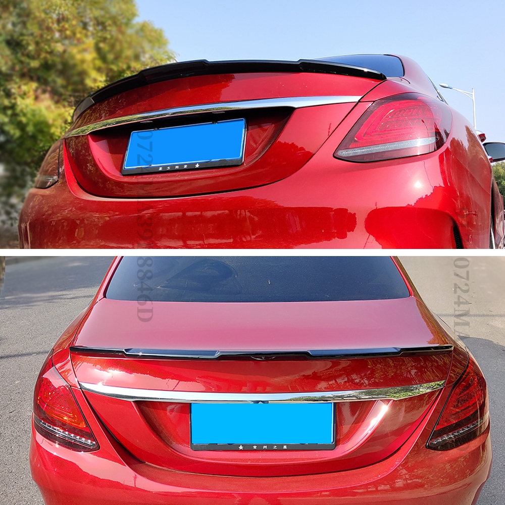 Boot Lip Phía Sau Thể Thao Cánh Gió Điều Chỉnh Phụ Kiện Cho Xe Mercedes W205 Benz C Như C250 C180 C200 C260 C300 2014 2015 2016 2017 2018 2019 2020 2021 Deflector