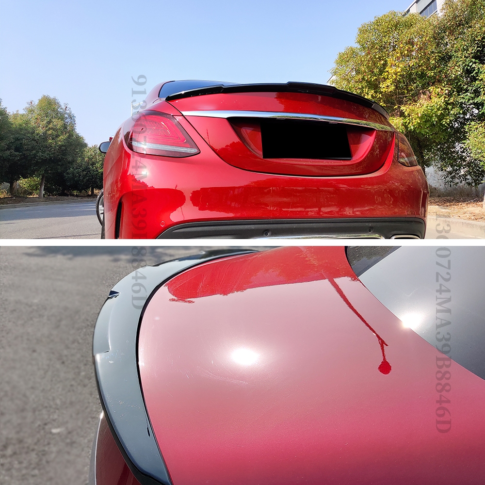 Boot Lip Phía Sau Thể Thao Cánh Gió Điều Chỉnh Phụ Kiện Cho Xe Mercedes W205 Benz C Như C250 C180 C200 C260 C300 2014 2015 2016 2017 2018 2019 2020 2021 Deflector