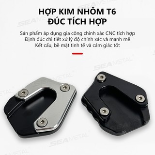 SEAMETAL Xe Máy Chống Trượt Chân Hỗ Trợ Miếng Lót Nhôm Chân Đế Mở Rộng Chân Bên Đứng Phóng To Miếng Lót Xe Máy Phần