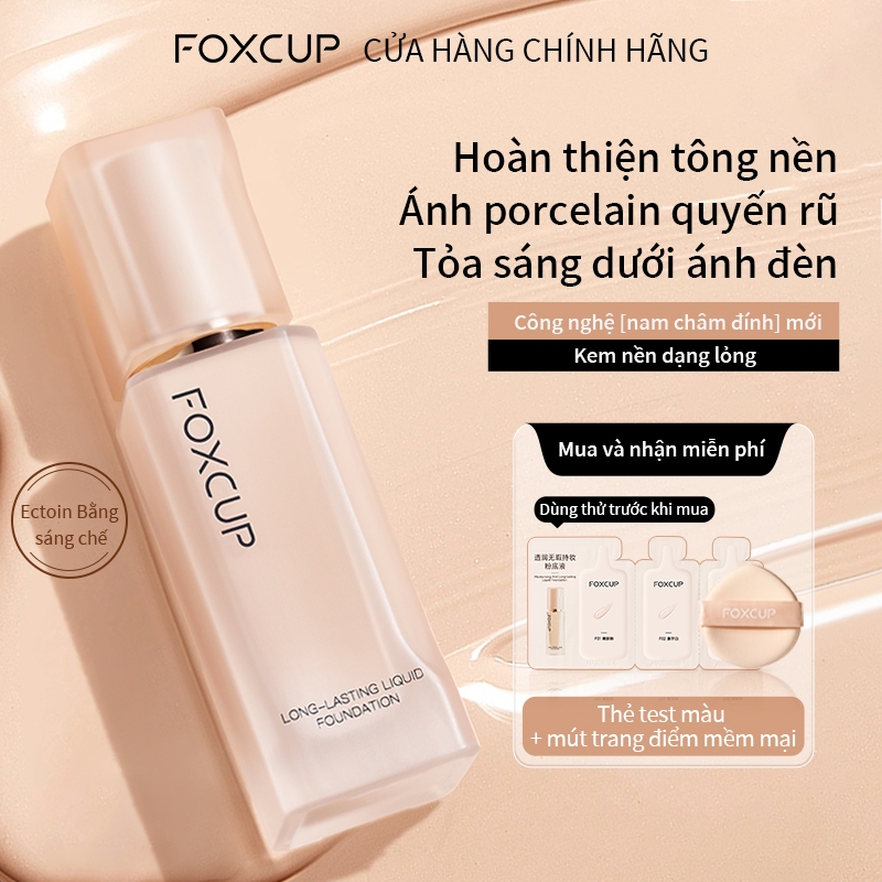 Kem nền FOXCUP - Không lem, kiềm dầu, chống nước, lâu trôi 12h - 30ml