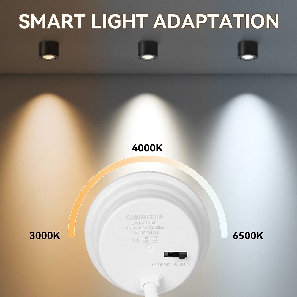 3 Màu LED Bề Mặt Gắn Đèn Downlight Nhôm Pin Đèn Có Thể Điều Chỉnh Góc Trần Điểm Đèn Cho LivingRoom Trang Trí Đèn