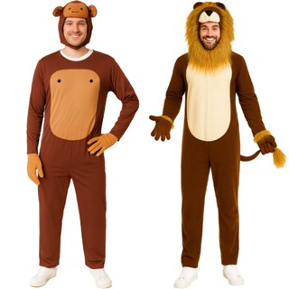 Người Lớn Động Vật Halloween Trang Phục Nam Ngộ nghĩnh Sở Thú Khỉ & Sư Tử Cosplay Phù Hợp Với Lễ Hội Tiệc Sân Khấu Động Vật Linh Vật Trang Phục