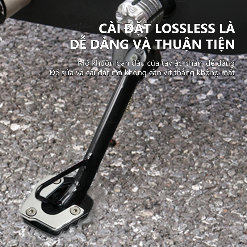 SEAMETAL Xe Máy Chống Trượt Chân Hỗ Trợ Miếng Lót Nhôm Chân Đế Mở Rộng Chân Bên Đứng Phóng To Miếng Lót Xe Máy Phần