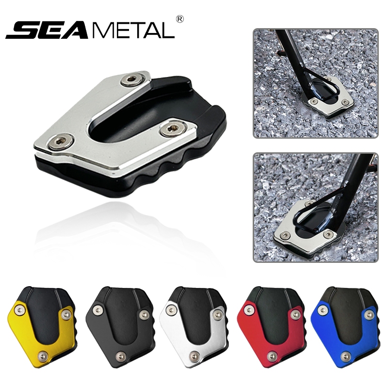 SEAMETAL Xe Máy Chống Trượt Chân Hỗ Trợ Miếng Lót Nhôm Chân Đế Mở Rộng Chân Bên Đứng Phóng To Miếng Lót Xe Máy Phần