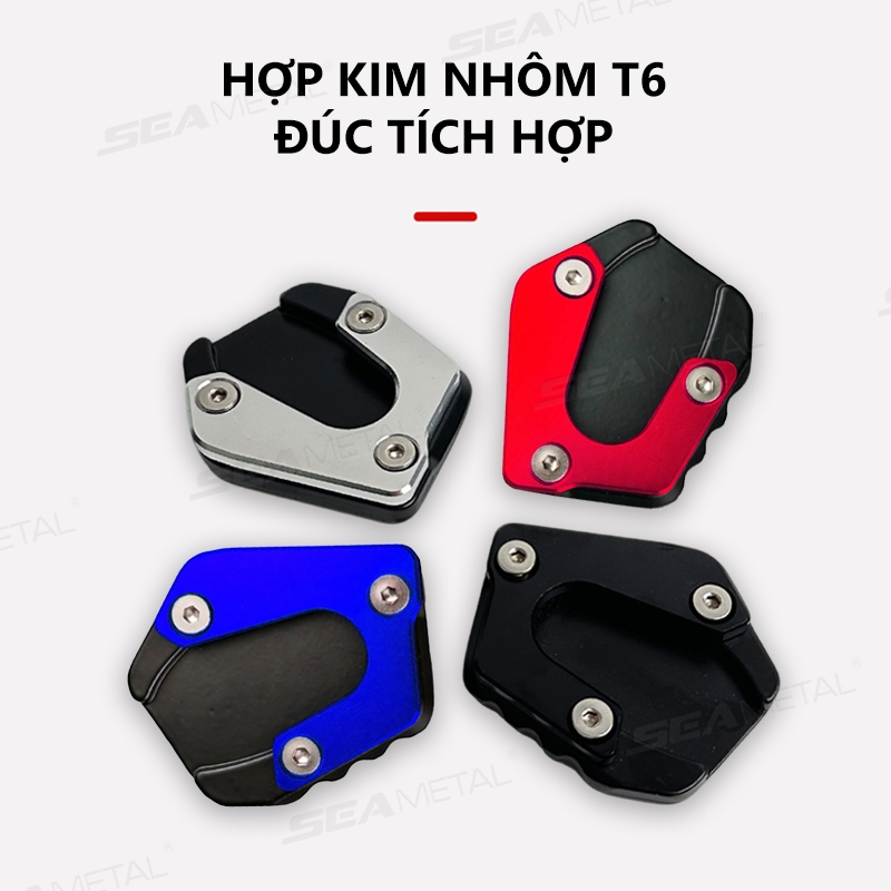 SEAMETAL Xe Máy Chống Trượt Chân Hỗ Trợ Miếng Lót Nhôm Chân Đế Mở Rộng Chân Bên Đứng Phóng To Miếng Lót Xe Máy Phần