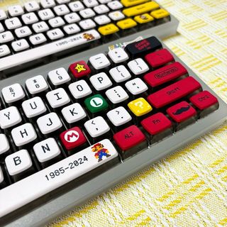 Mario Pudding Keycaps PBT Dye-sub SAX Profile Keycap Custom Keycaps Tương thích với Cherry Gateron MX Switch