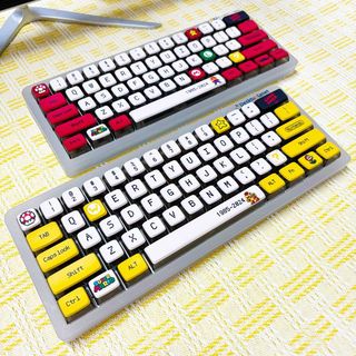 Mario Pudding Keycaps PBT Dye-sub SAX Profile Keycap Custom Keycaps Tương thích với Cherry Gateron MX Switch
