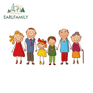 EARLFAMILY 13cm My Family Phim Hoạt Hình Xe Ô Tô Gương Chiếu Hậu Xe Máy Phiên Bản Q Đề Can Chống Nắng Thời Trang Chống Thấm Nước Bảo Vệ Cửa Xe Ô Tô